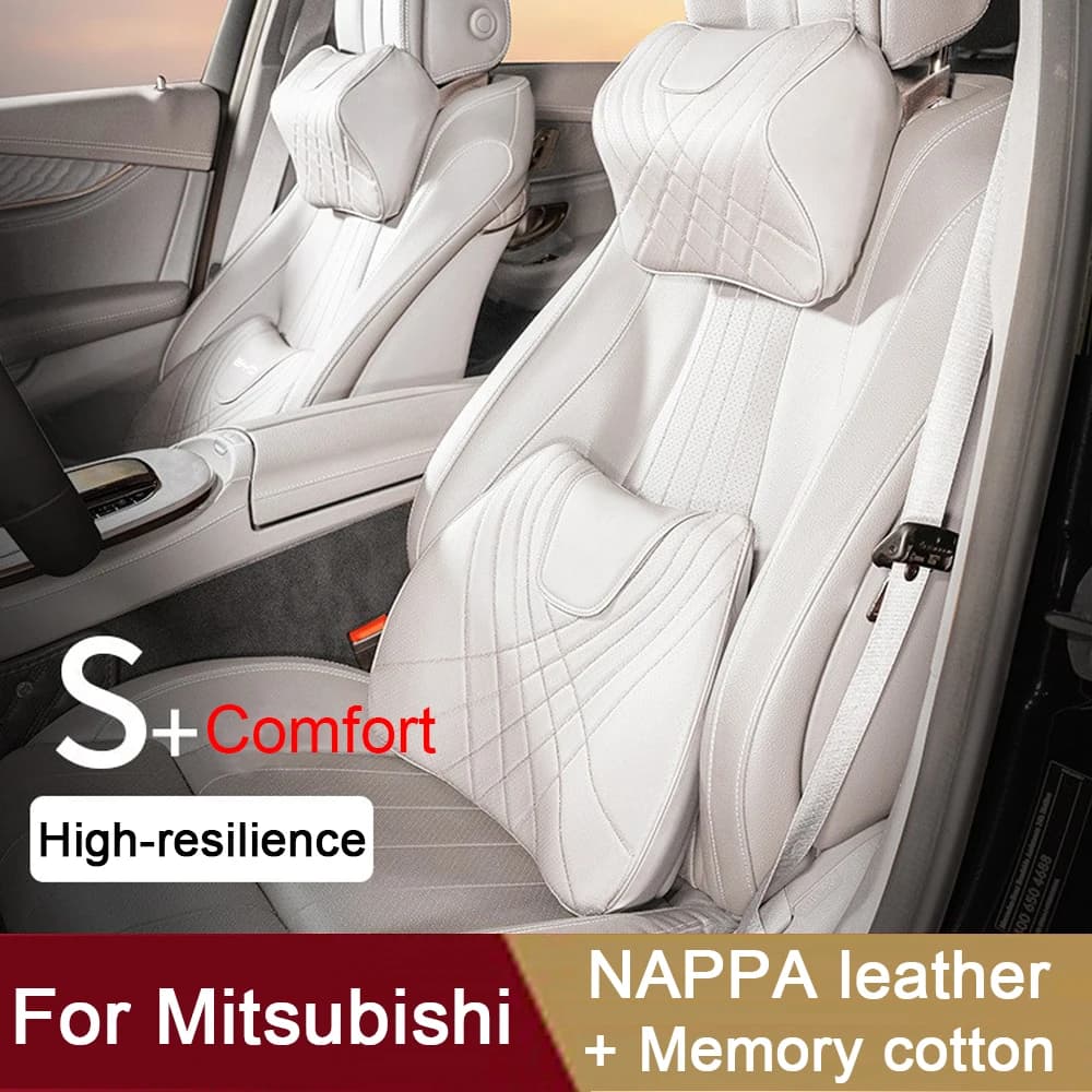 Poggiatesta per auto Riposo da viaggio Cuscino per il collo dell'auto per Mitsubishi ASX Pajero V93 V97 V77 Outlander Lancer Cuscini di supporto lombare per auto