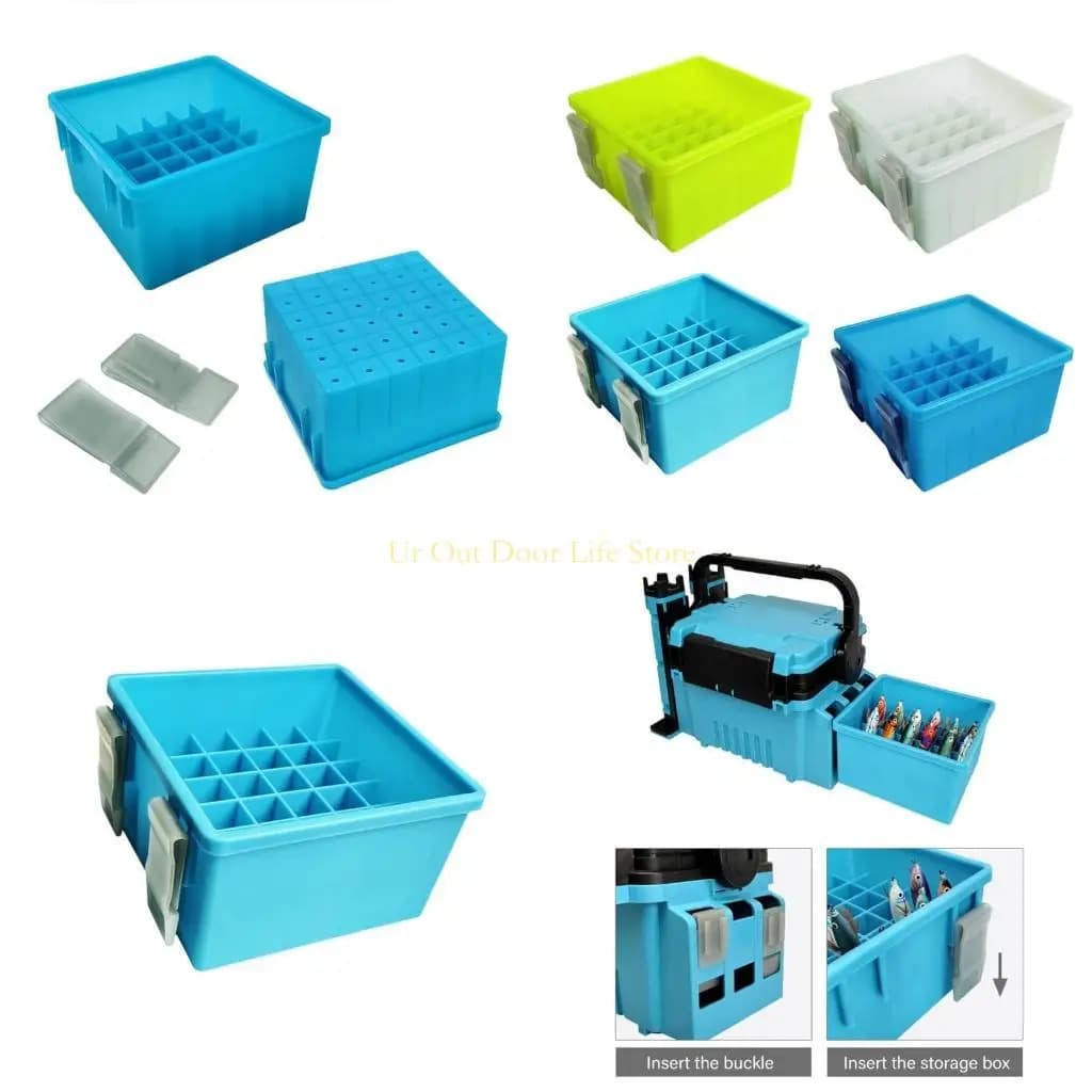 77UF 36 Grid Night Fishing bait Packing Equipment Sheet box Calamari box Jig Rigid baits Case Esche