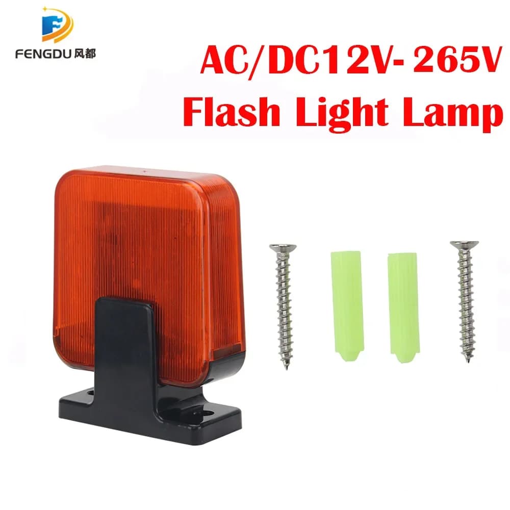 Allarme di avvertimento luce lampeggiante di sicurezza universale per porta del patio esterno AC/DC 12V 265V