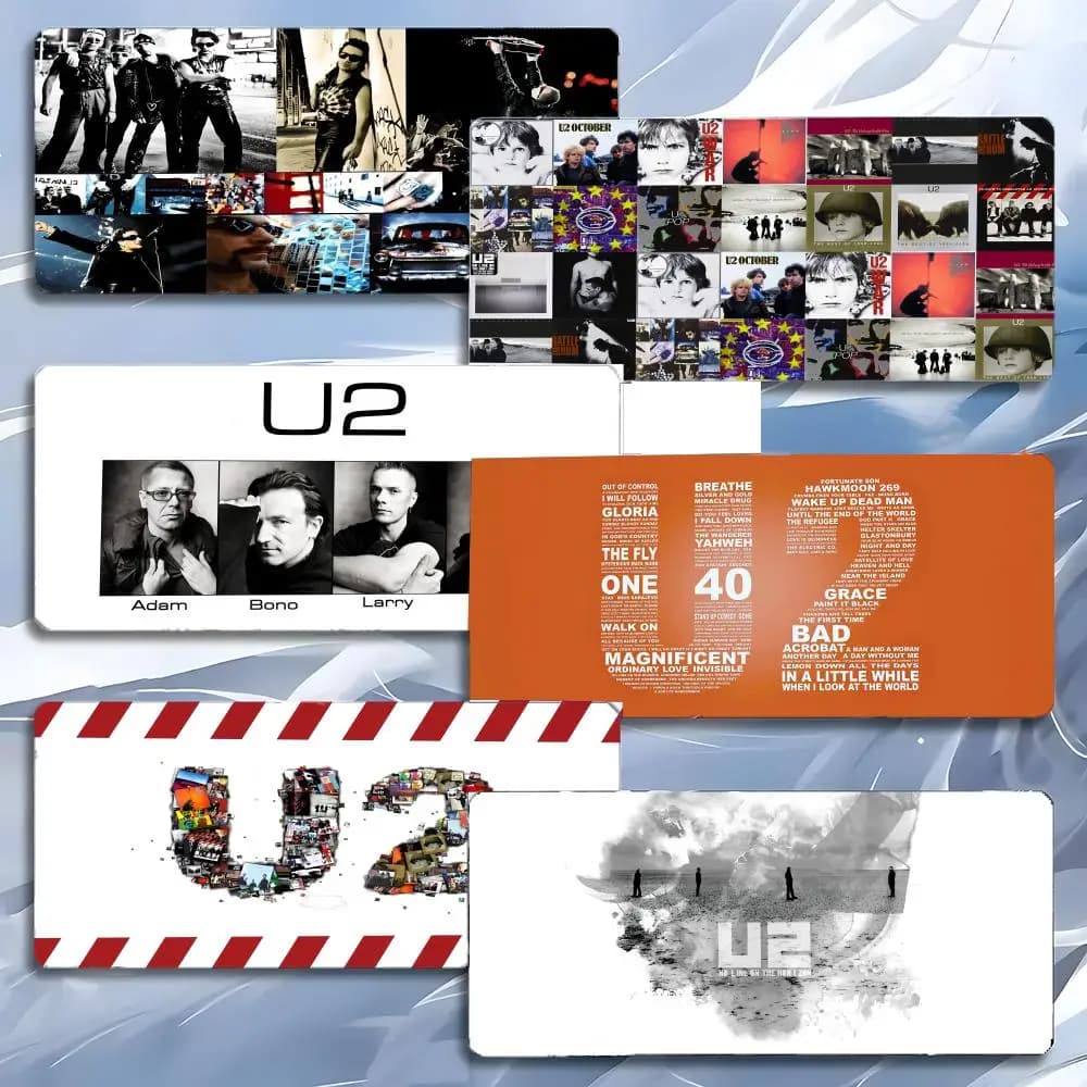 Cool Classic Rock Band U-U2 Mouse Pad Mousepad Grande Tappetino da scrivania per PC ispessito LockEdge per giochi