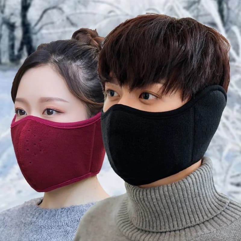 Winter mask in hot fleece unisex Windproof cycling mask Reusable thermal dust mask for outdoor sports