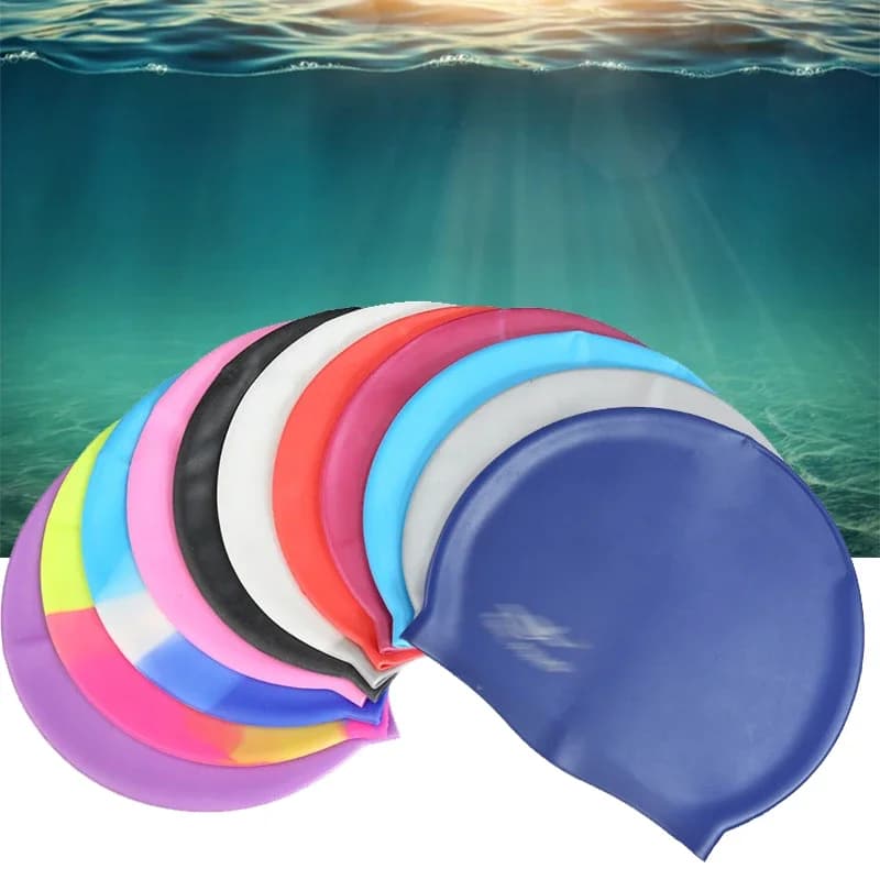 Silicone swim cap waterproof swim hat for men adult children long hair pool caps swimming equipment for diving cap elastic new
