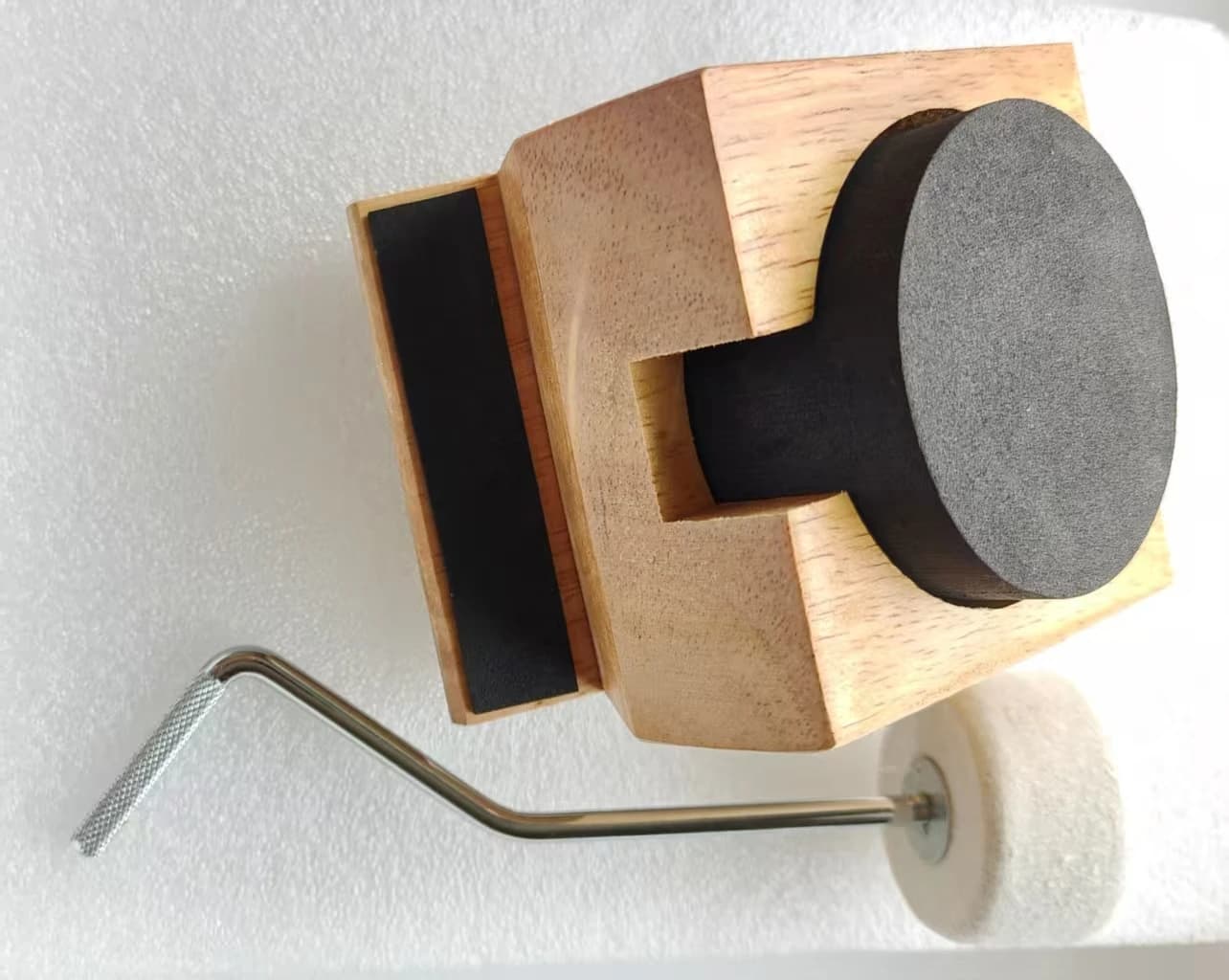 Pad da pratica silenzioso portatile in legno con fondo in gomma per allenamento di batteria, accessorio per strumenti a percussione