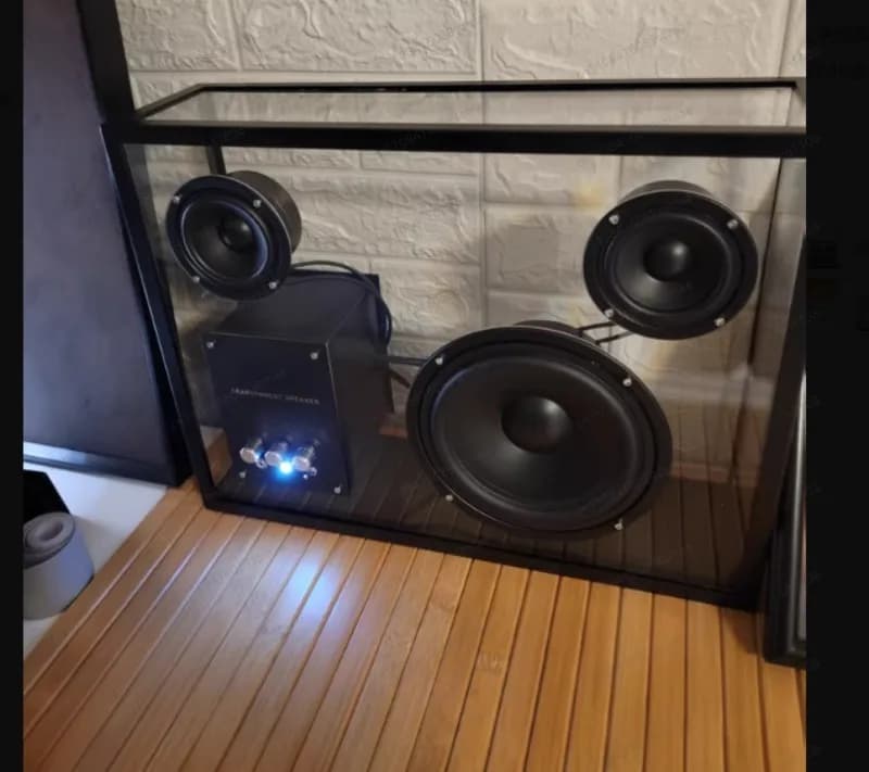 Altoparlante Bluetooth da Scrivania in Acrilico Trasparente, Decorazione per Soggiorno, Ornamento Semplice per Sala E-sports