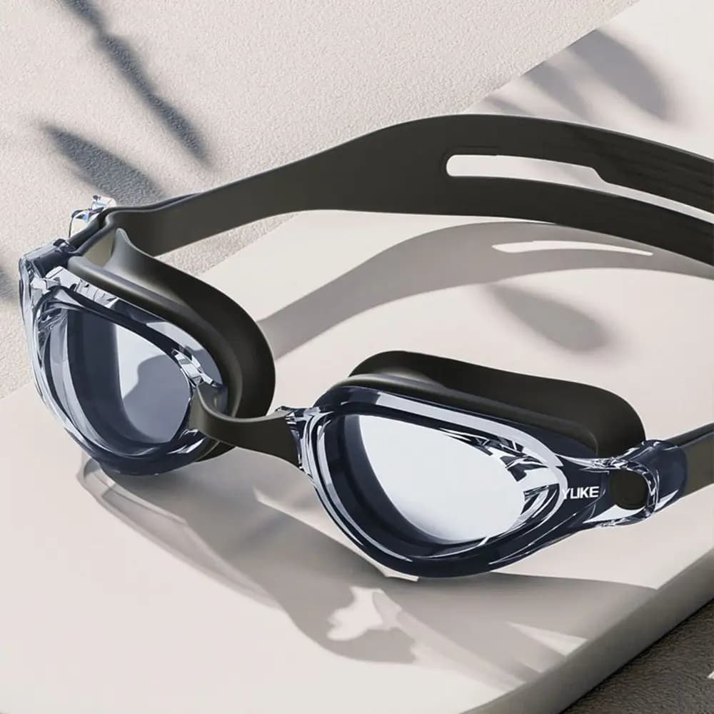 Silicone Swimming Goggles Adjustable Anti-fog Swim Eyewear Glasses Leak-proof UV Protection Flat Transparent Goggles Pool