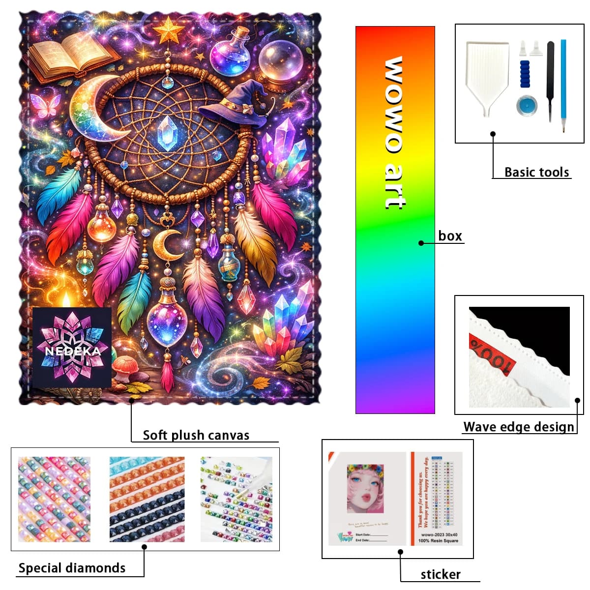 【NEDEKA_ Diamond Art】The collision between wind chimes and classical Crystal AB Rhinestone FD Rhinestone Perfect Resin Diamond