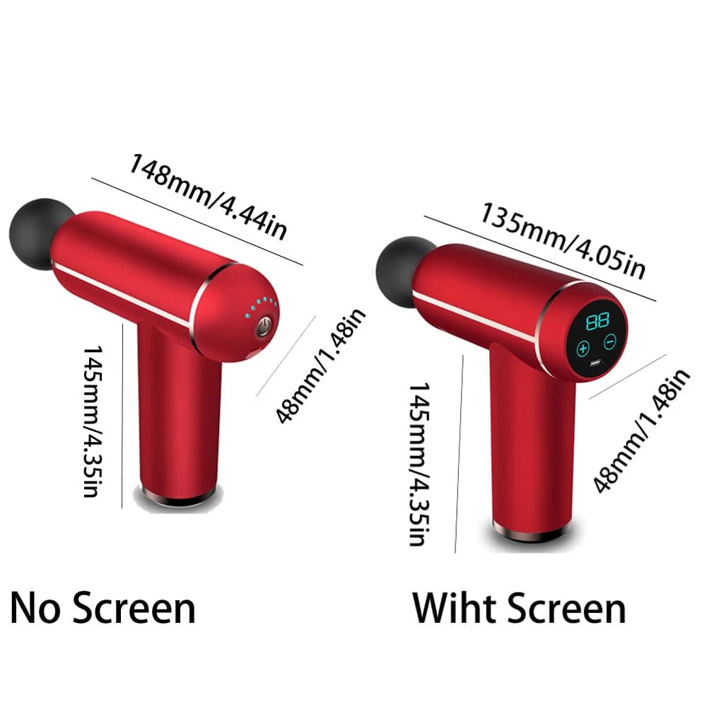 1PCS LCD Display Portable Percussion Massage Gun - Deep Tissue Muscle Relaxation for Body, Neck, and Pain Relief