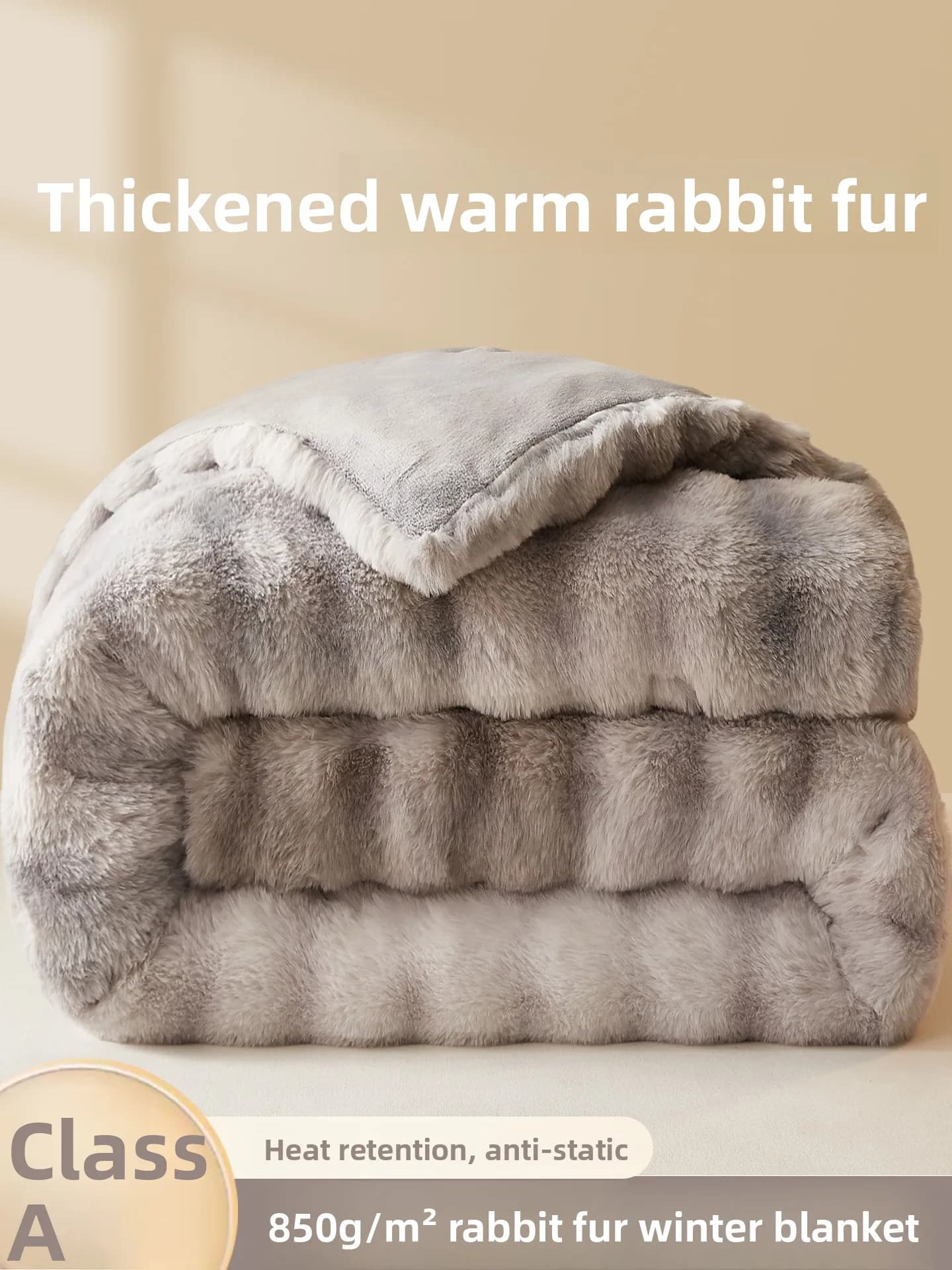 Coperta in Velluto di Pelliccia di Coniglio Ispessita, Imbottitura in Velluto di Latte, Trapunta Invernale 0 Pou, Isolamento Termico, Anima in Cotone Singolo per Dormitorio