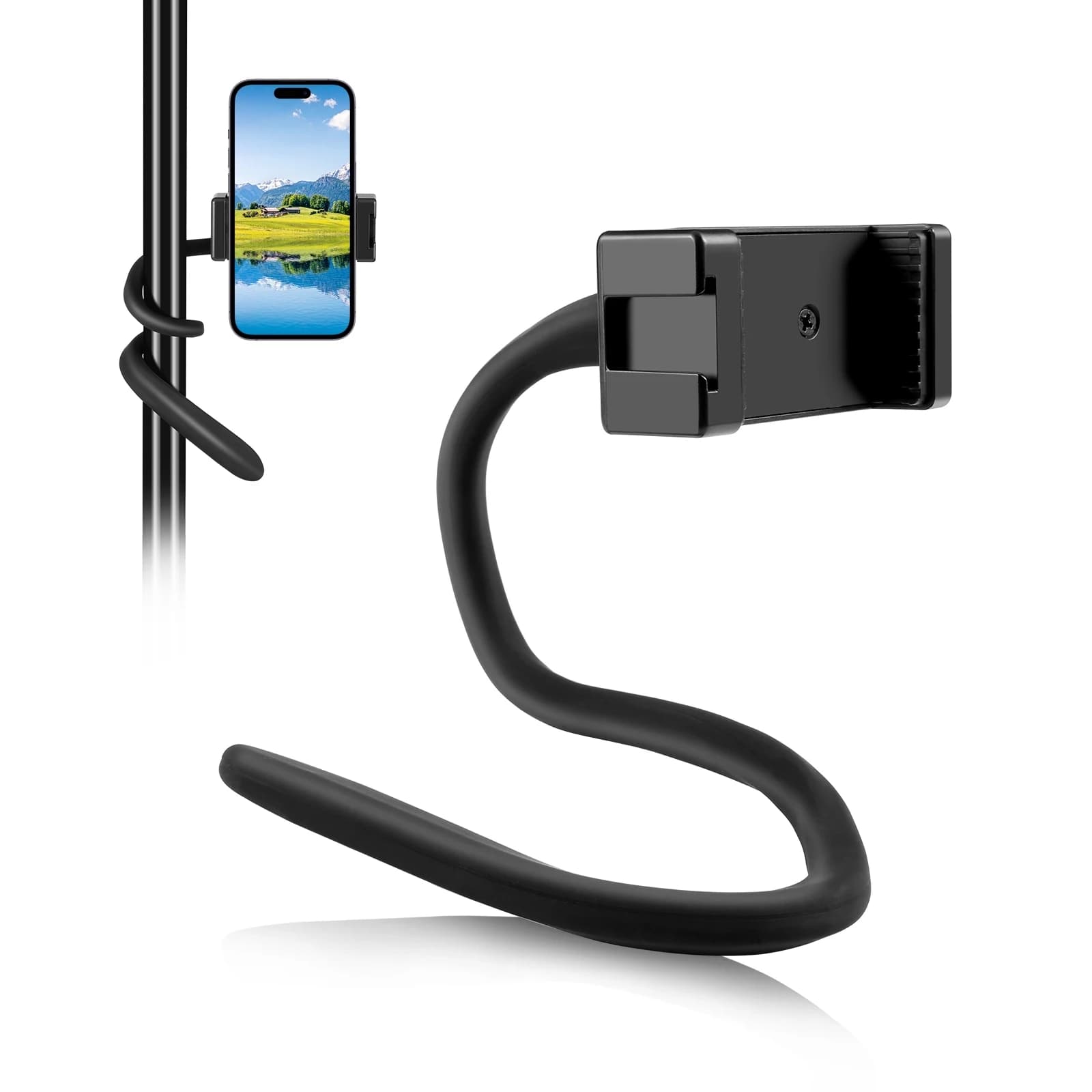 PULUZ Supporto per clip flessibile in silicone con morsetto per telefono per telefoni / GoPro / Insta360 X5 X4 X3 / Supporto per action camera DJI