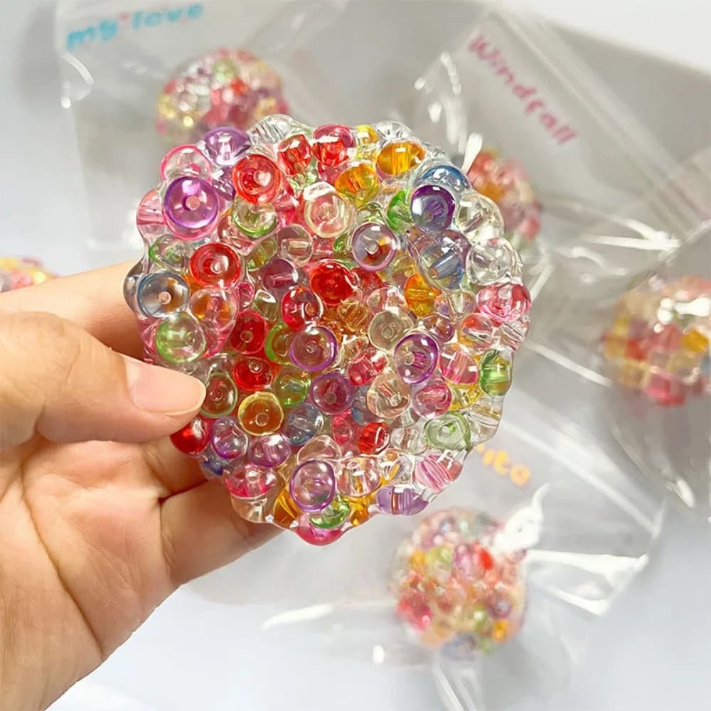 Palline Morbide Antistress con Perline di Ghiaccio, Giocattoli Sensoriali Super Morbidi per Bambini e Adulti, Regalo Rilassante per l'Ansia