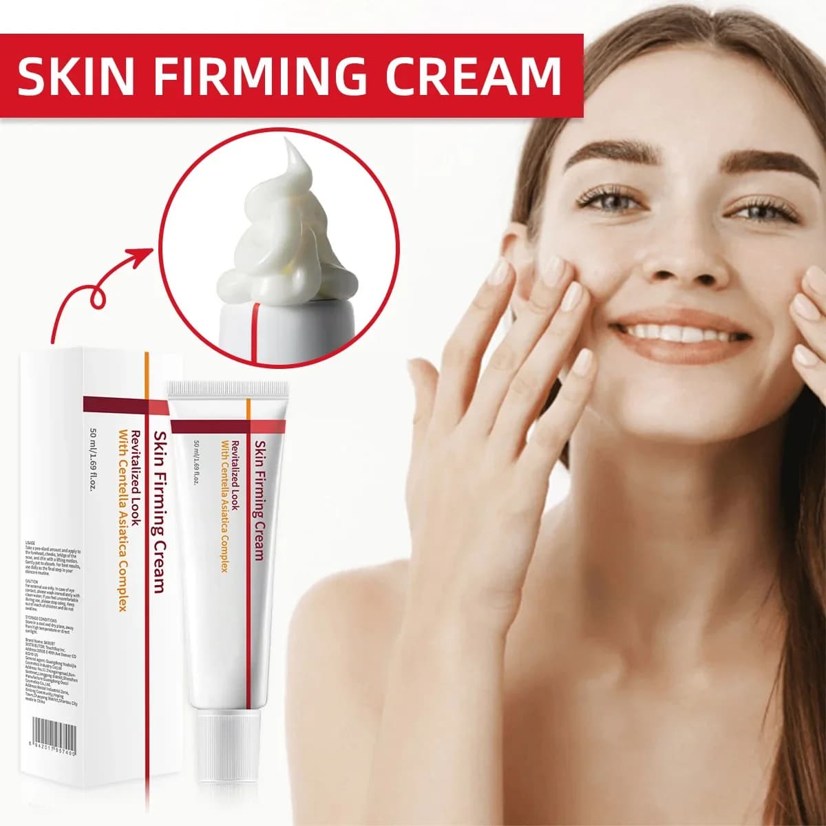 Centella Asiatica Cream Facial Moisturizer Anti Wrinkle Skin Firming Neck Tightening for Dry Skin