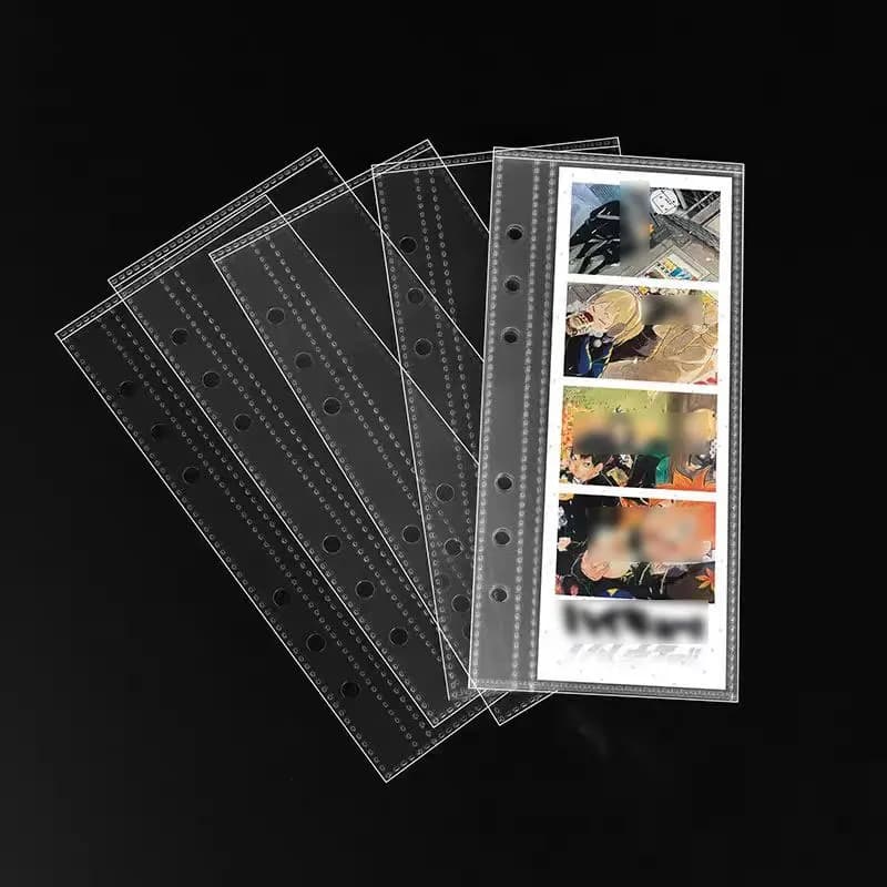 10Pcs A6 Transparent File Holder Notebook 6 Hole Loose Leaf Waterproof Document Bag Binder Rings Planner Office Stationery