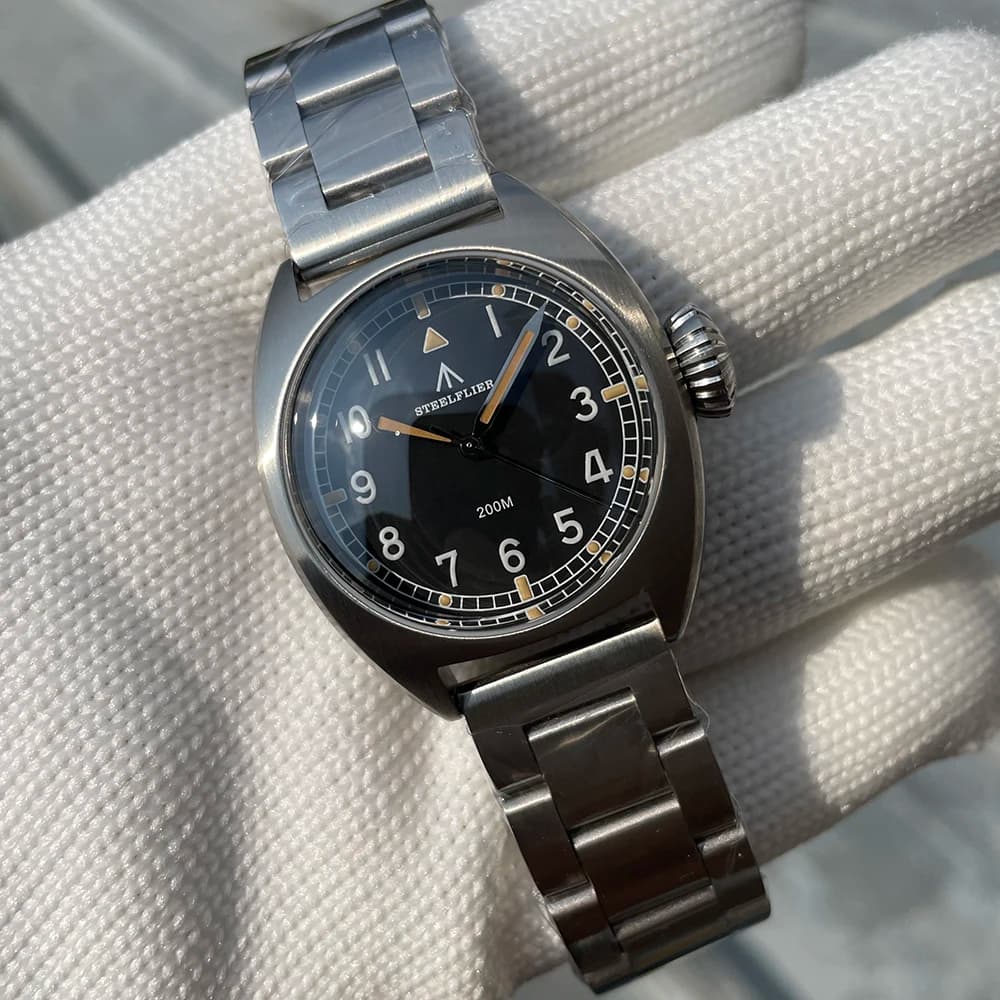 STEELFLIER Official SF745 Luxury Small Quartz Watch Super Bright VH31 Movement Muto 20Bar Diving Watch Fashion Unisex Waterproof