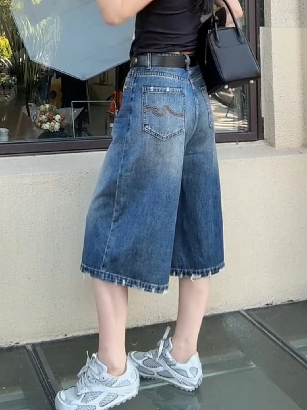 Retro High Waist Wide Leg Jeans Women's Summer plus Size Slimming Small Size Versatile Loose Fit Jeans Commute Style