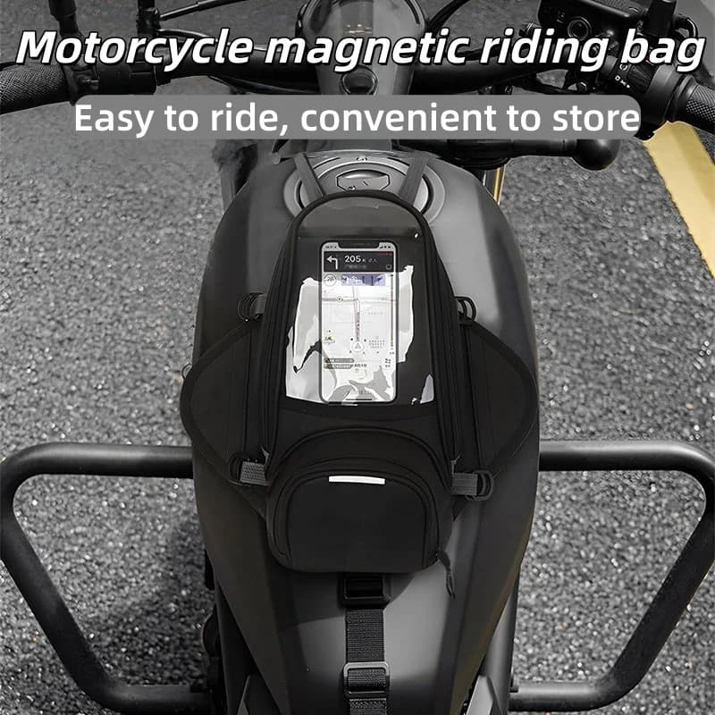 Outdoor Motorcycle Magnetic Fuel Bag Riding Navigation Bag Large Capacity Mobile Phone Touch Screen Backpack Riding Equipment