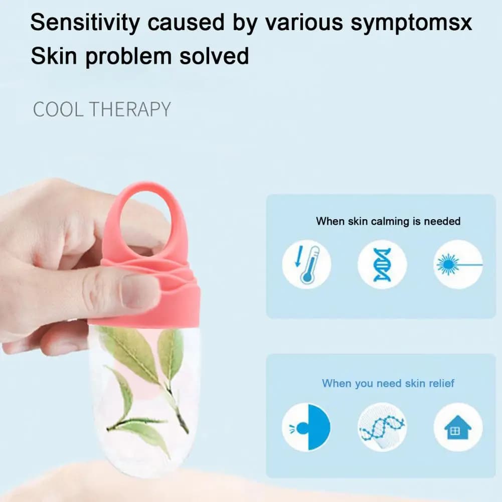 Face Ice Roller Ice Roller for Face Reusable Rose Shape Silicone Ice Mold Ergonomic Face Roller Massager Cube Tool for Skin Care