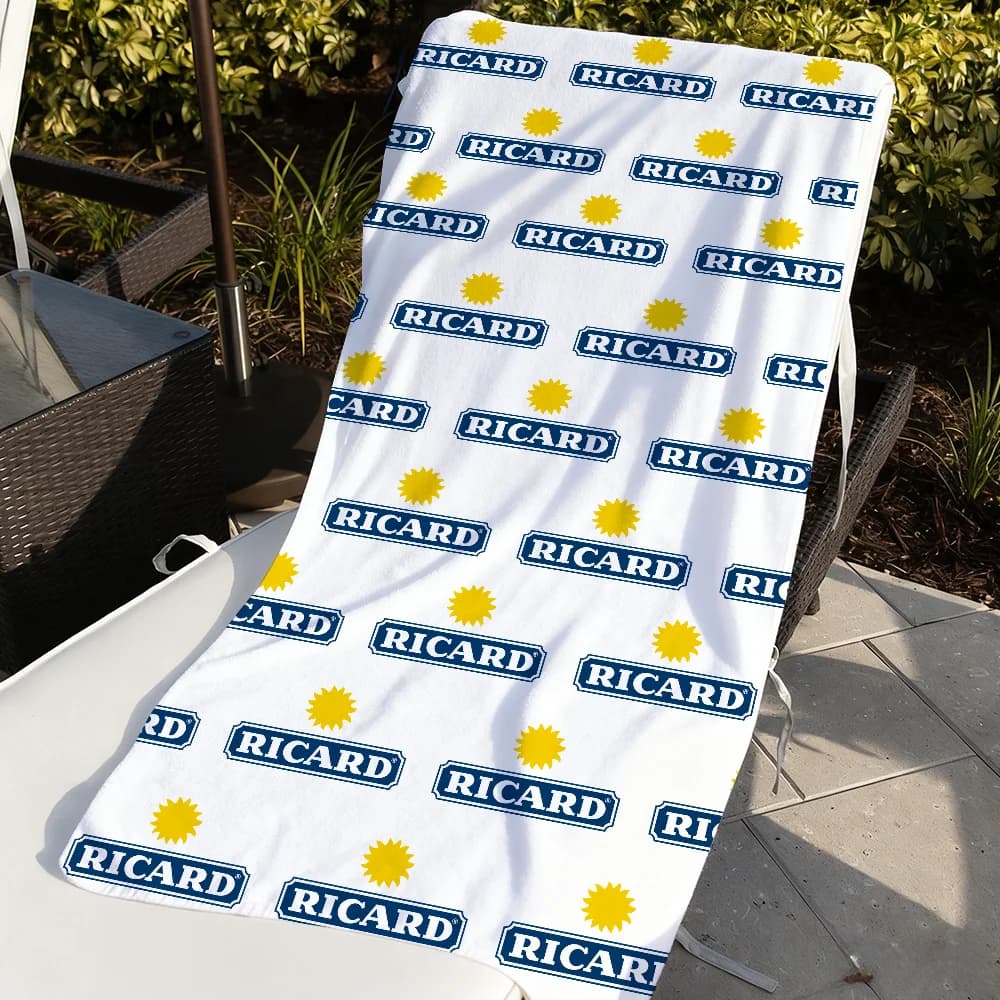 Asciugamano alla moda morbido regalo per piscina per viaggi, palestra, doccia, campeggio, sport ad asciugatura rapida, logo R-RicardS, grandi asciugamani da spiaggia