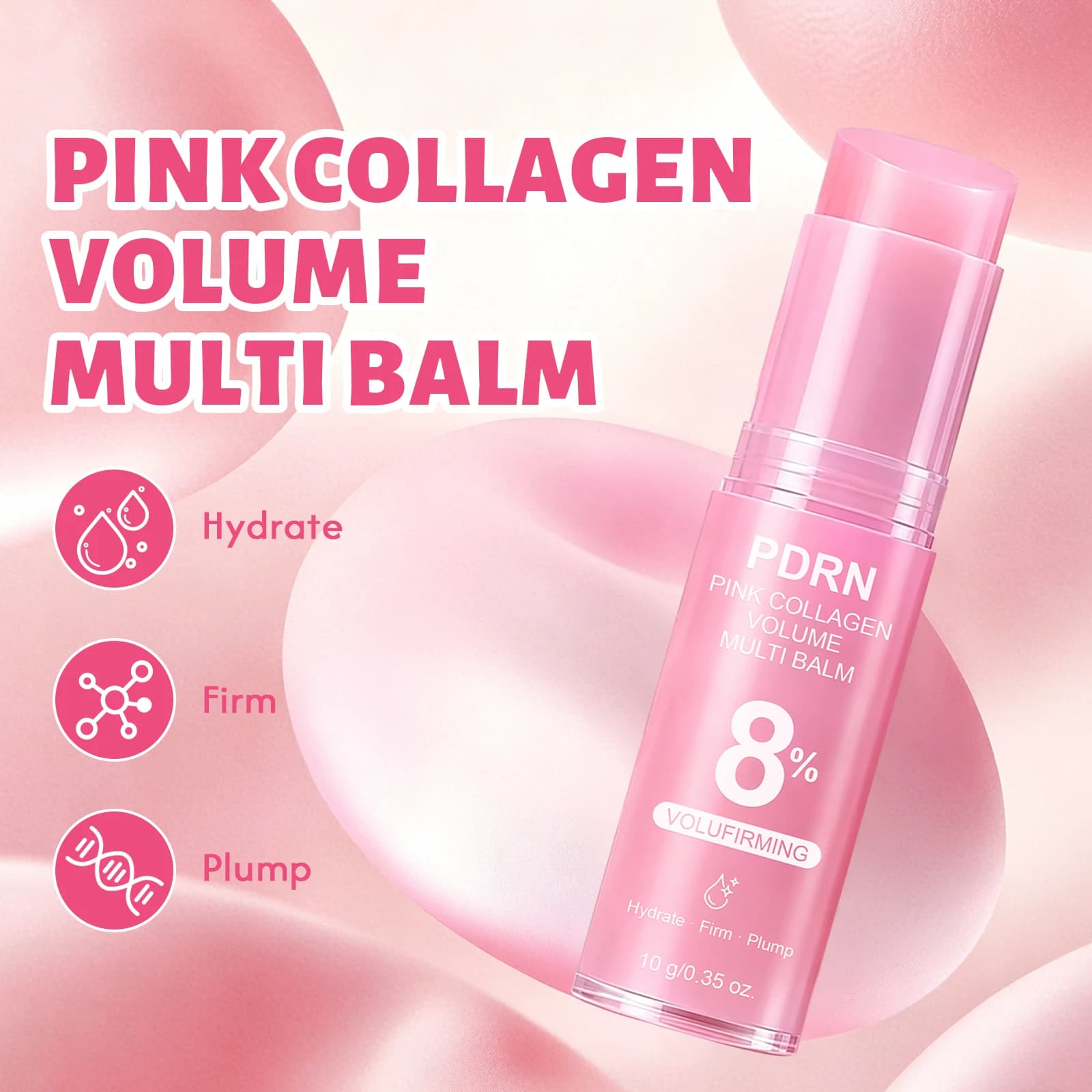 10g PDRN Collagen Multi Balm Stick Retinol Peptide Firming Plumping Smooth Fine Lines All Skin Face Care