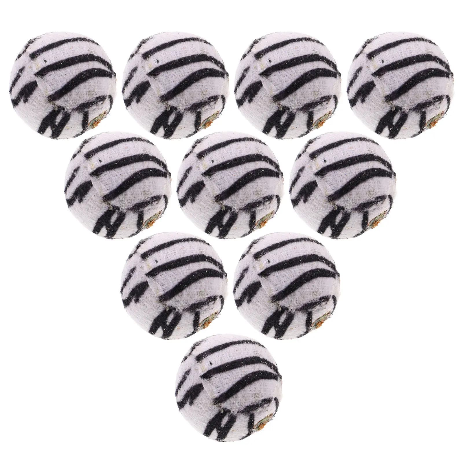10 Palline da Tennis per Gatti 4Cm con Stampa Leopardata, Palline Interattive per Esercizio Indoor, Gioco e Addestramento
