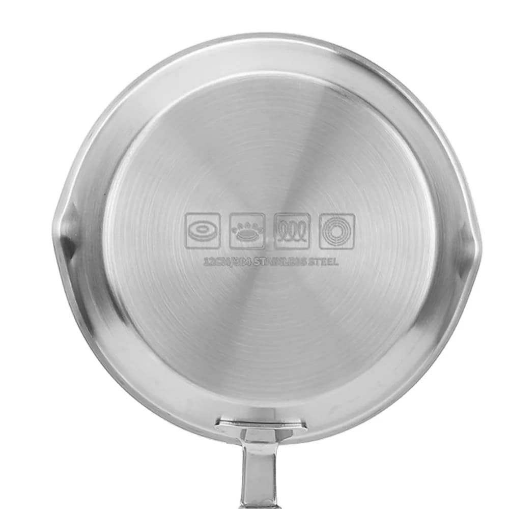 Padella Antiaderente in Acciaio Inox per Scaldare il Burro, 4.7 Pollici, Ergonomica per Cucina a Induzione, per Colazione e Uso Domestico