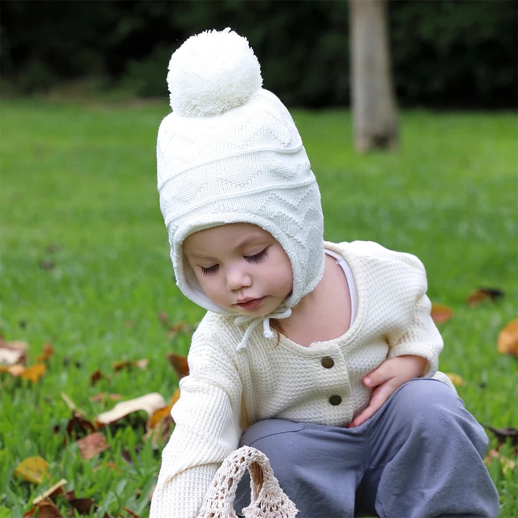 Cappello Caldo per Neonati e Bambini, Foderato in Pile, per Giochi all'Aperto in Autunno, Berretto Termico Comodo per Ragazzi