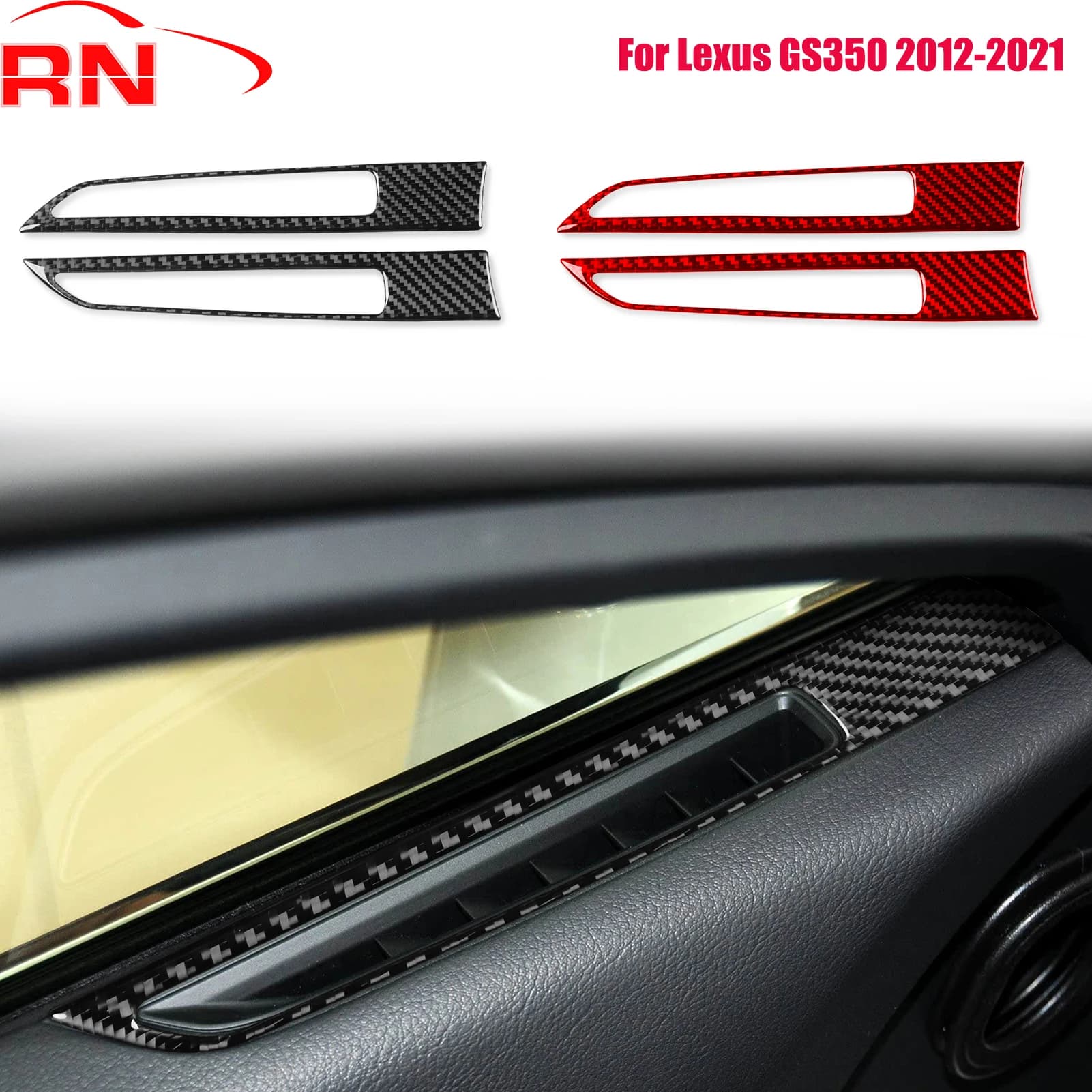 Per Lexus GS350 2012-2021 Modificato Forgiato In Fibra di Carbonio Auto Porta Anteriore Vent Lunetta Interni Trim Accessorio Adesivo