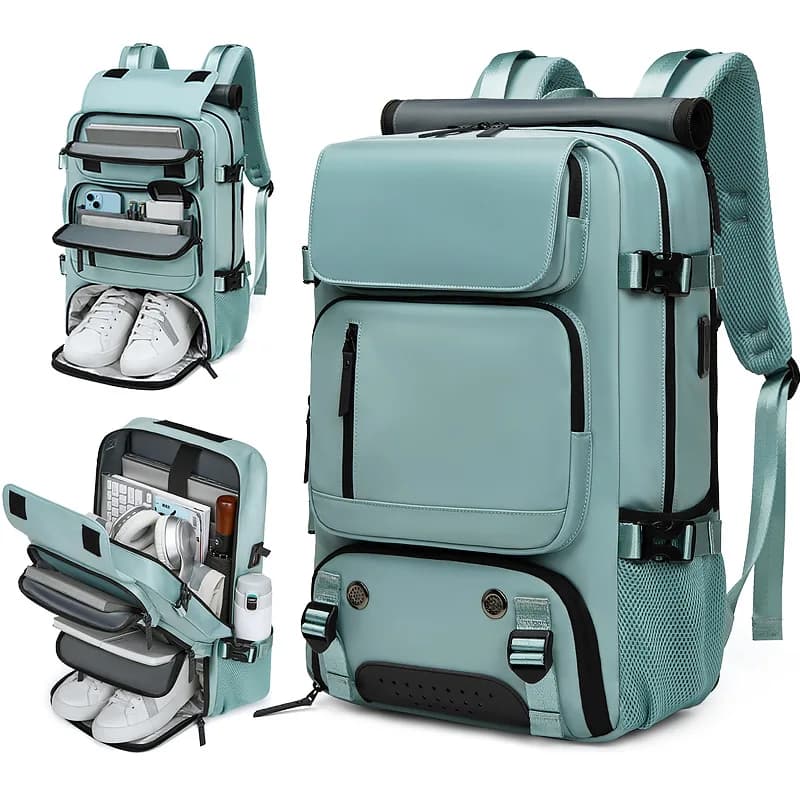 Large Capacity Travel Backpack Lightweight Multi-functional Luggage Bag for Women & Men Handheld & Crossbody