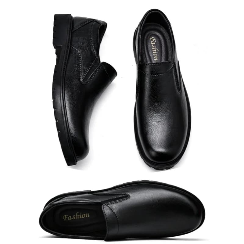 2026 Men'S New Ultra Fiber Leather Loafers Low Cut Rubber Soled Casual Shoes High-Quality Comfortable Fashionable Business Shoes