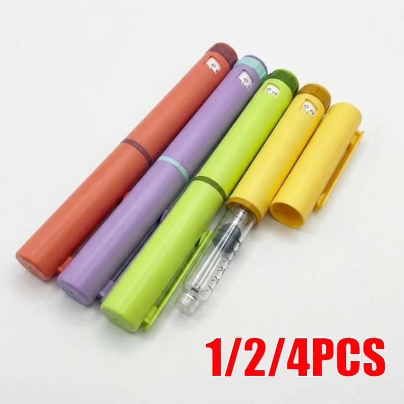 1/2/4PCS 60U Reusable Peptide Injection Pen with Portable Case, Adjustable Dose Magic Pen Fits 3ml Glass Cartridge