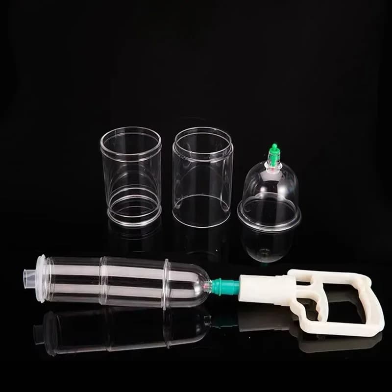 With Oil Gun Suction cup body massage cup Detoxification and jar for treatment fatty acid Jar for health