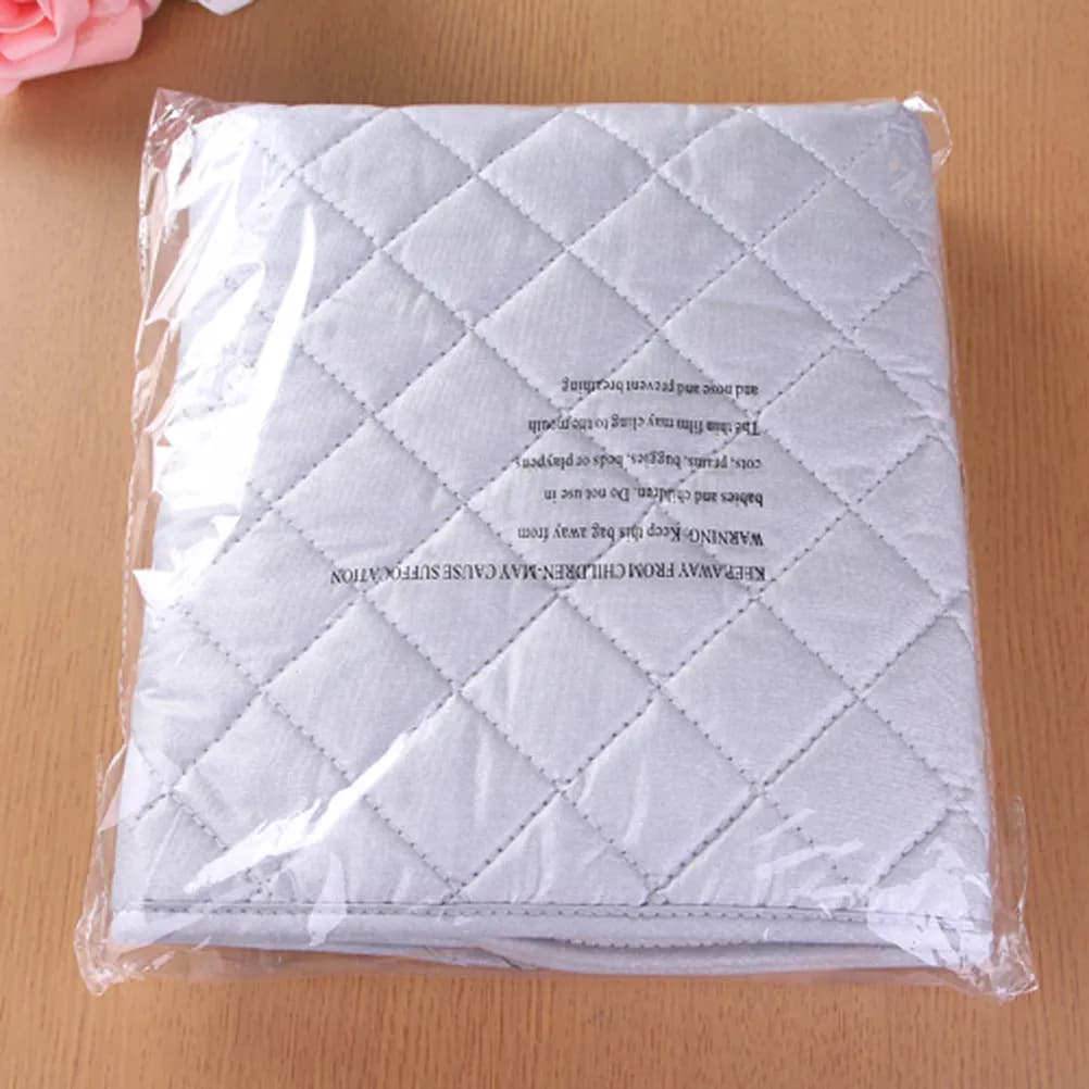 Grey Ironing Mat 85x48cm Heat Resistant Quilted Cotton Polyester Laundry Pad for Washer Dryer Instant Iron Board Alternative