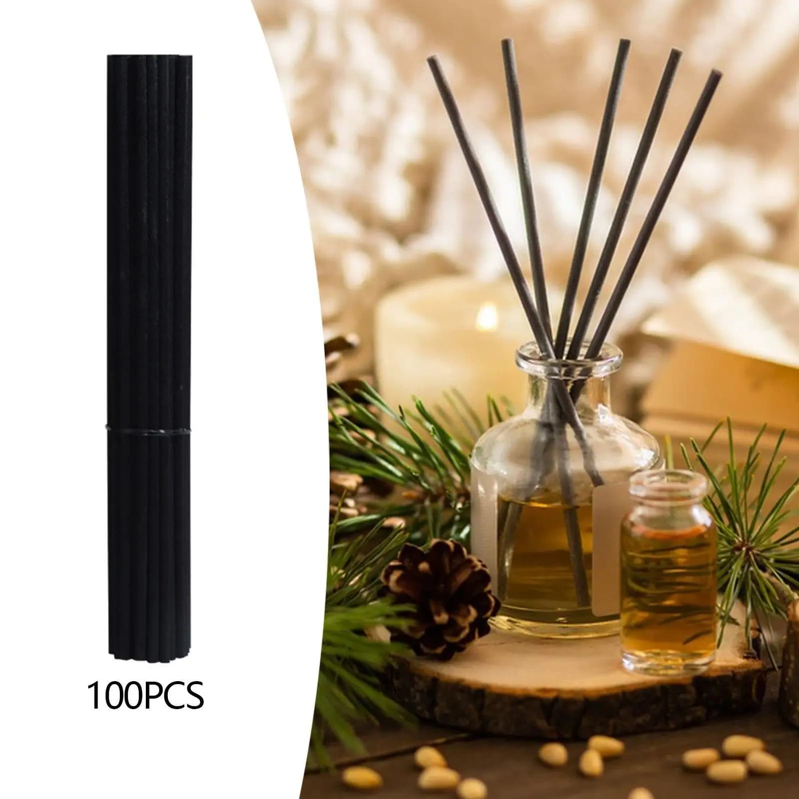 Fragrance Diffuser Cotton Stick Replacement Set Home Scent Accessory for Kitchen Office Bathroom