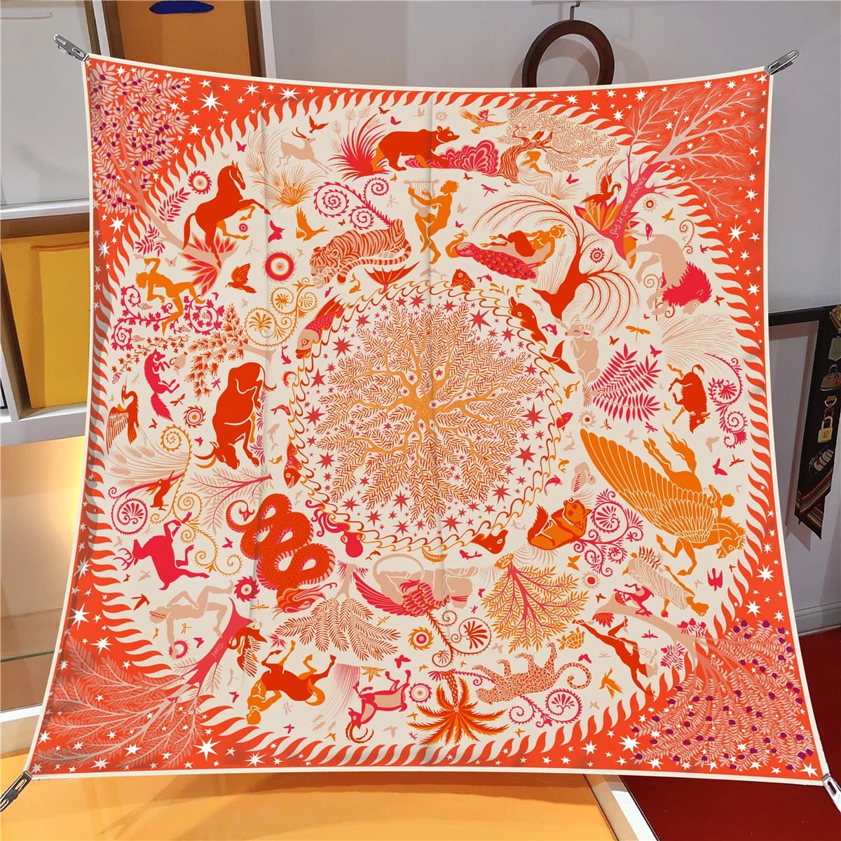 90 centimetri Animale Cavallo Twill Sciarpa di Seta Scialle di Moda di Marca di Lusso Sciarpa Quadrata Donne Hijab Bandana Foulard Fazzoletto Da Collo Sciarpe Testa