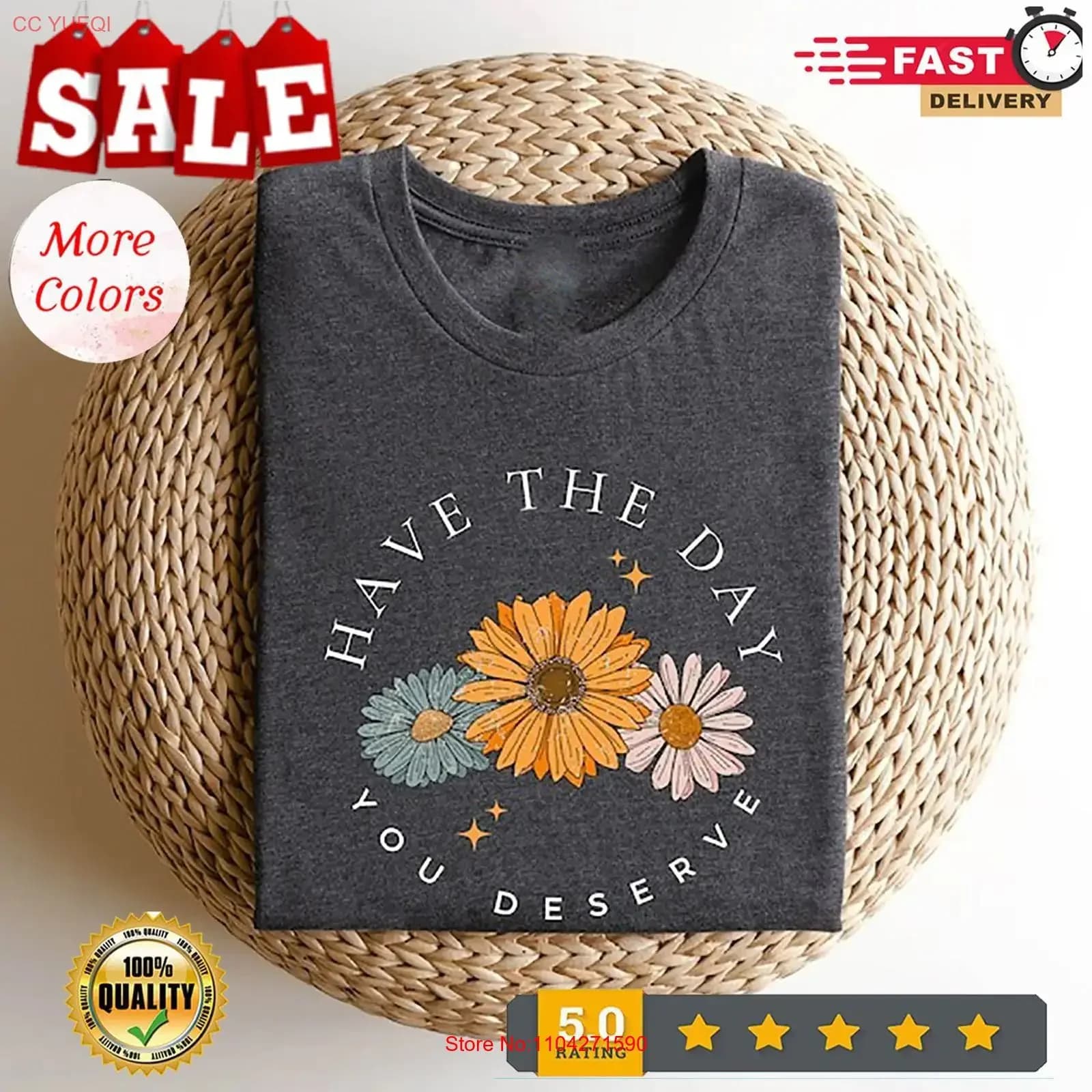 Maglietta Sarcastica 'Kindness' con la scritta 'Have The Day You Deserve Outfit' Motivazionale, Stile Vintage, Morbida, Confortevole, Unisex, Elasticizzata