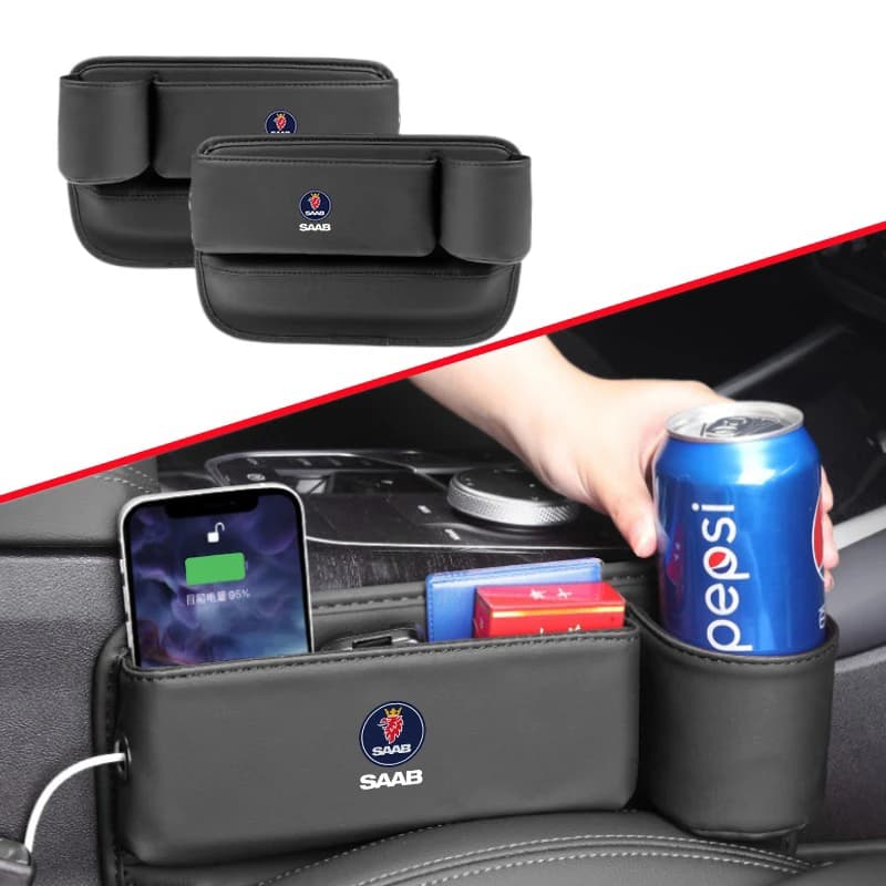 Seggiolino auto Gap Filler Storage Box portabicchieri per acqua accessori per SAAB 9-4X 9-7X 9-3 9-5 9-2X 9-X 9000 900 600 99 97