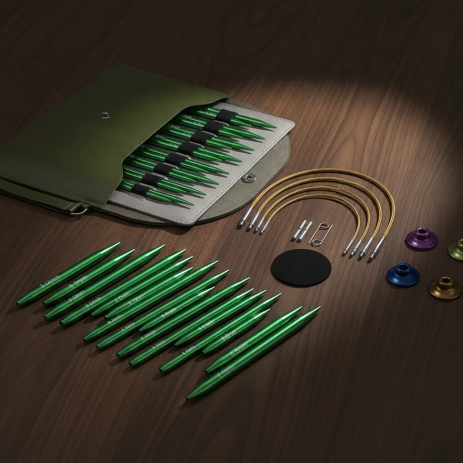 Interchangeable Circular Knitting Portable Knitting Needle Set with Case Lightweight Beginner-Friendly for Knitters