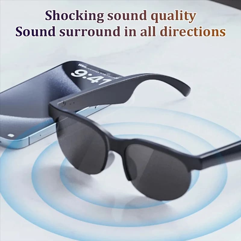-FDDT TWS Xg88pro Bluetooth Occhiali intelligenti Cuffie Audio Chiamata in vivavoce Sport Occhiali da sole stereo Cuffie Musica Suono HD