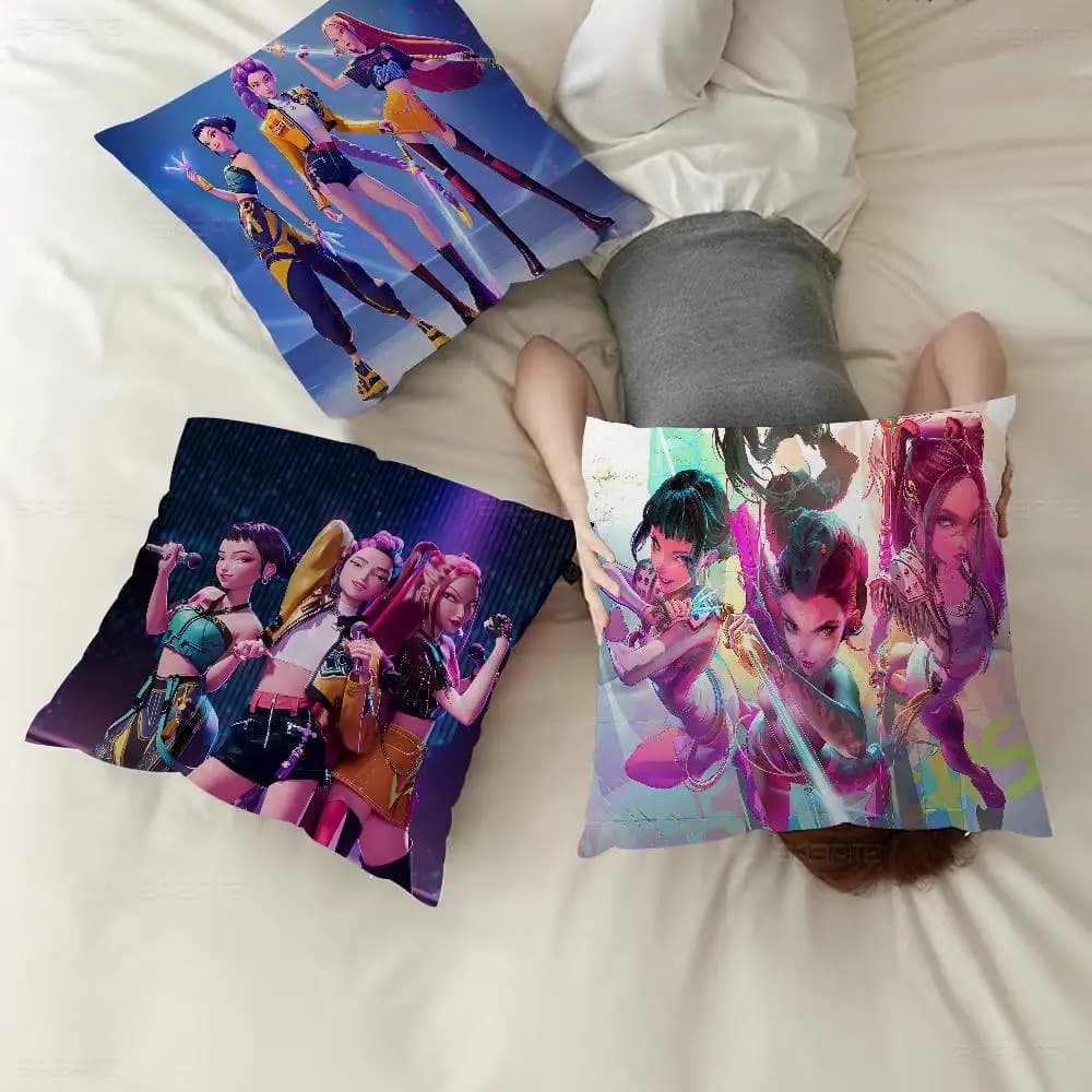Cartoon Movie K-Pop Demon Hunters-A Fodera per cuscino decorativa per divano, decorazione per la casa, federe per cuscini