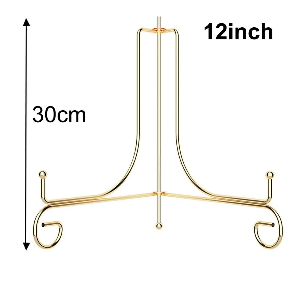 Durable Foldable Plate Stands Iron 4 6 8 10 12inch Metal Easel Rack Solid Photo Pedestal Bowl Picture Frame