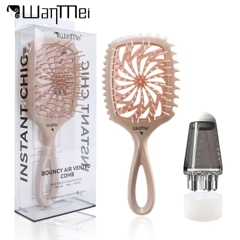 Set di 2 Pettini Massaggianti per Cuoio Capelluto con Applicatore per Oli Essenziali, Kit Portatile per la Cura delle Radici dei Capelli