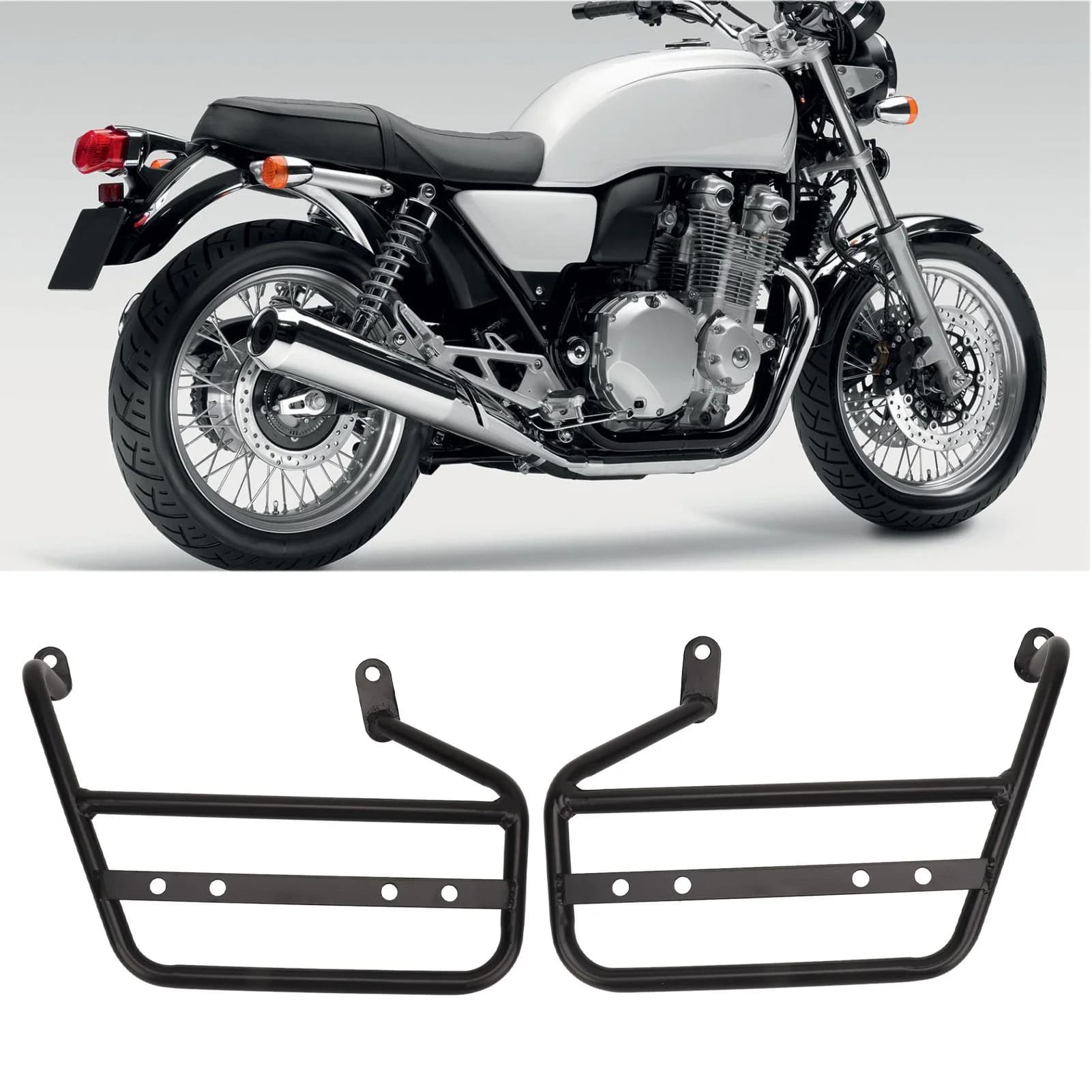 Portabagagli laterale per moto funzionale a lunga durata da 12 mm in ferro anodizzato duro per CB1100 dal 2017 al 2023