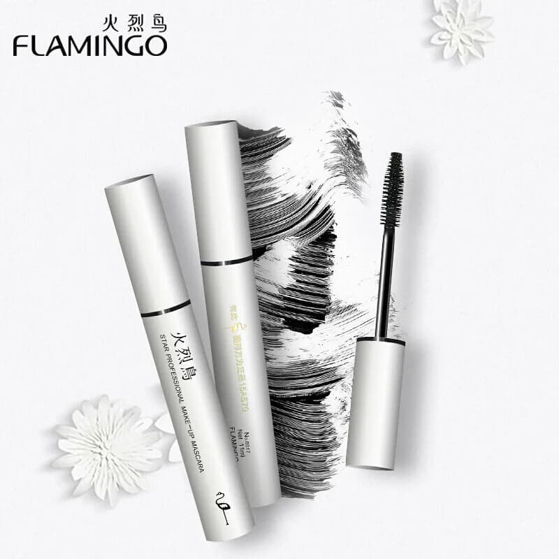 11ml Flamingo Star Professional Makeup Liquid Mascara Long-lasting waterproof eyelash mask Curling Thick eyelashes