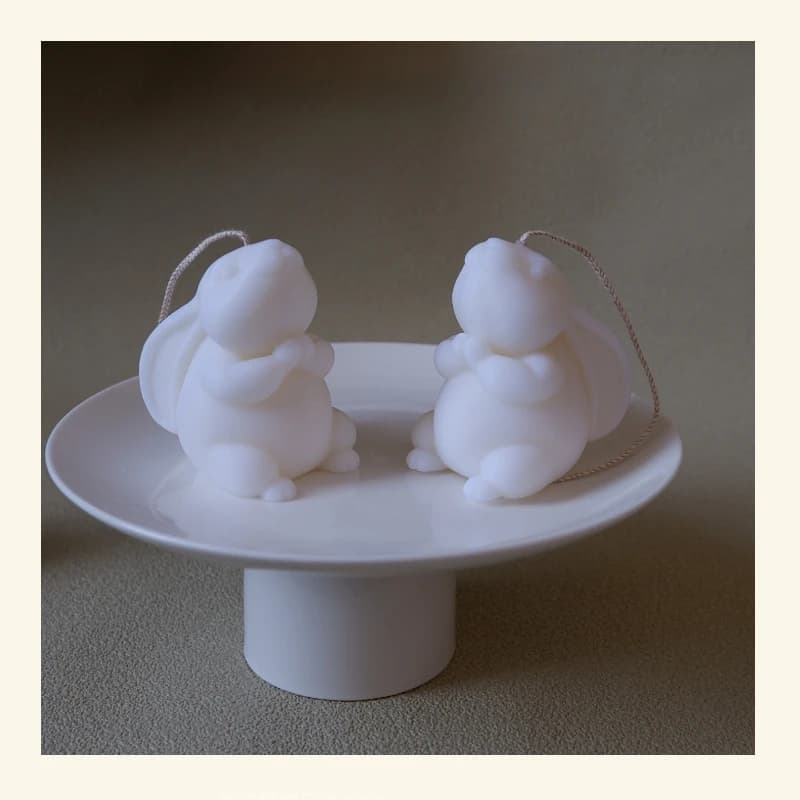 Due tipi di fragranze Squisito simpatico coniglietto che abbraccia a mano candela profumata Cera di soia naturale profumata souvenir decorazione della casa