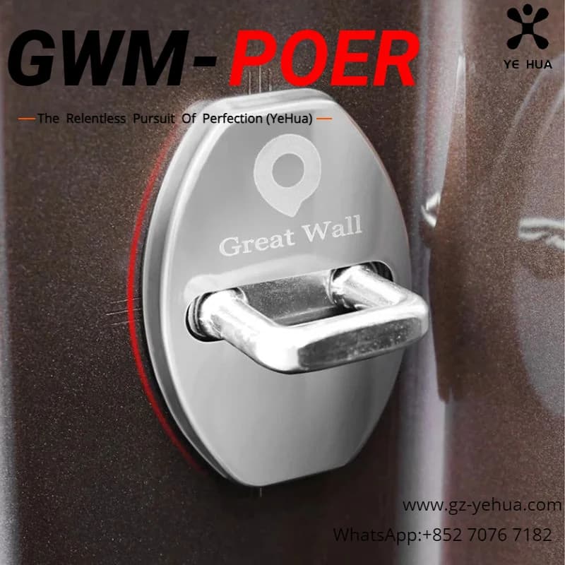 Adesivi Protettivi per Serrature e Decorazioni per Portiere Auto Pickup Great Wall Poer GWM Poer 2019-2025