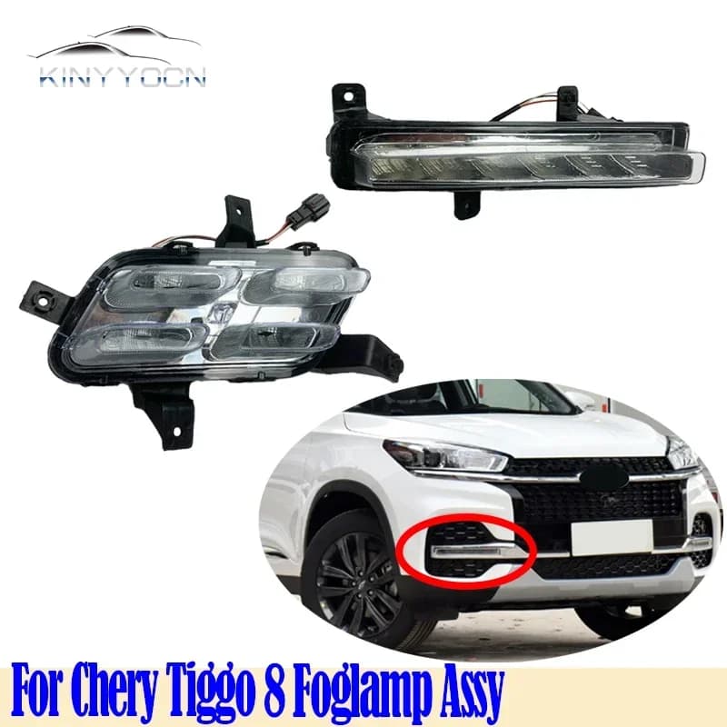 Front Fendinebbia light for Chery Tiggo 8, Daylight DRL, Main light