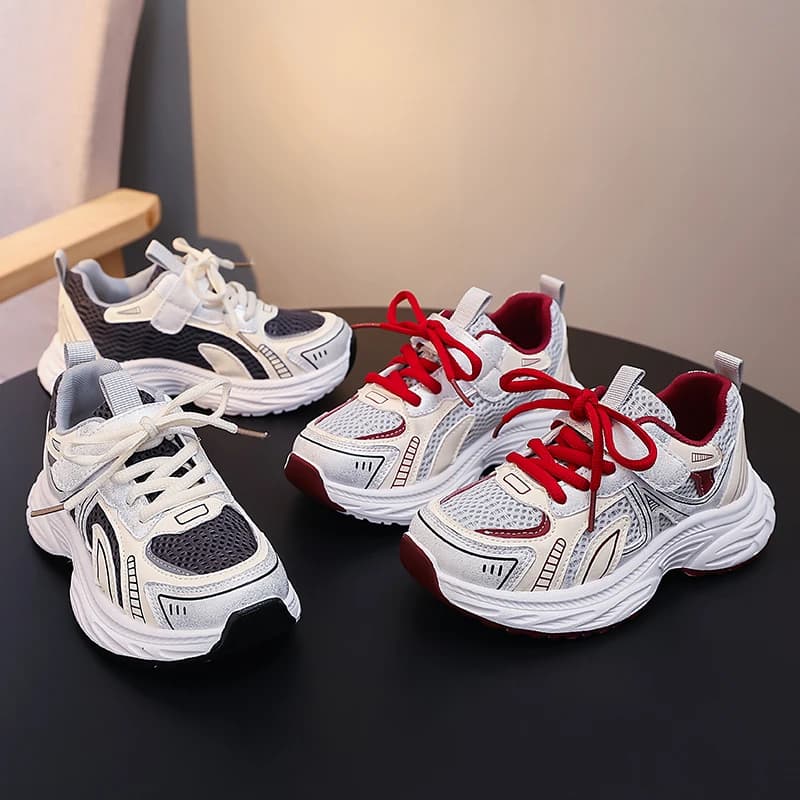 Scarpe da Ginnastica per Bambini in Rete Traspirante, Scarpe da Corsa per Bambini con Suola Morbida, Trendy 2026 Nuova Moda Scarpe Casual Sportive Antiscivolo per Ragazzi e Ragazze