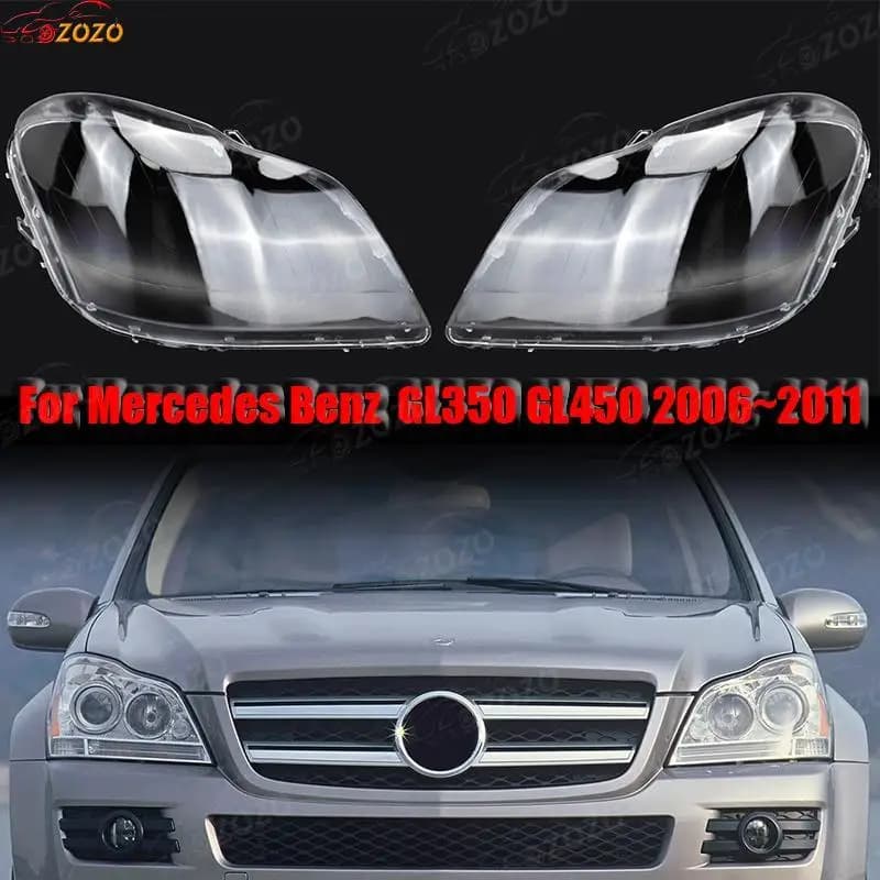 Copertura del faro Per Mercedes Benz Serie GL GL350 GL450 2006-2011 Faro Lente Paralume Trasparente Borsette accessori auto