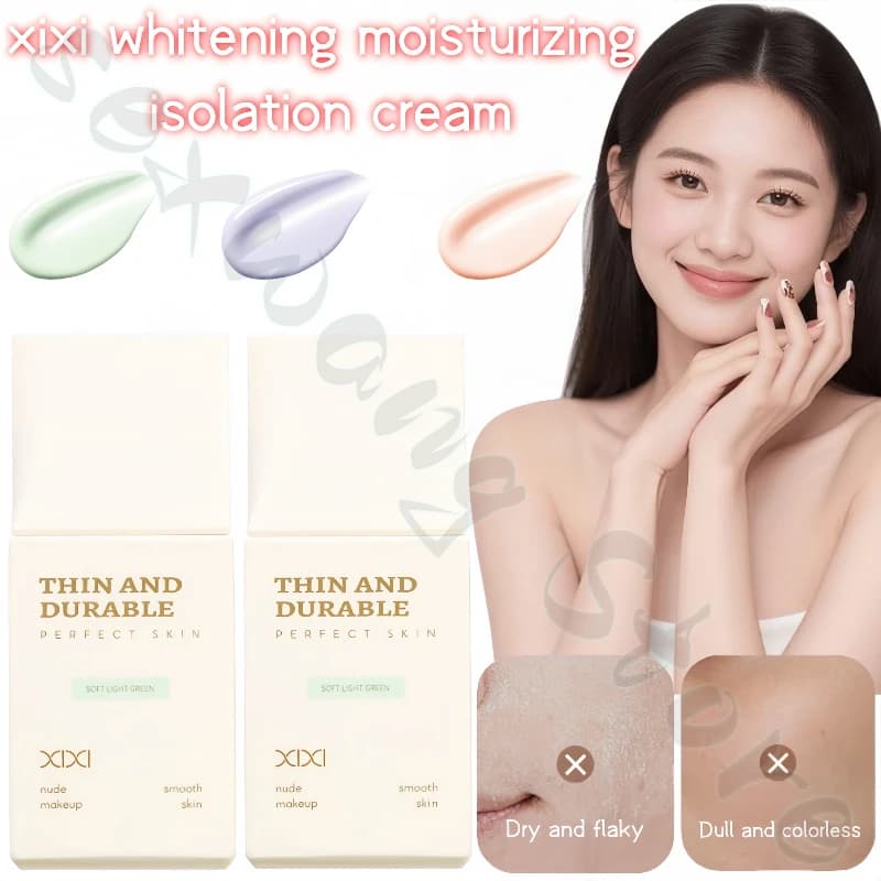 xixi air crema isolante delicata prima del trucco, correttore idratante naturale, tono schiarente della pelle, polvere non strappata 25 ml