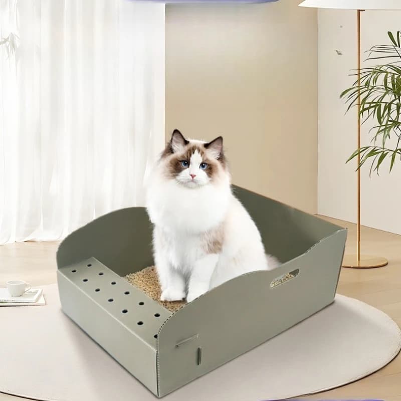 Forniture per animali domestici Lettiera per gatti usa e getta Scatola per lettiera per gatti impermeabile pieghevole in PP Ambientalmente Friendlymaterial Grande lettiera per gatti