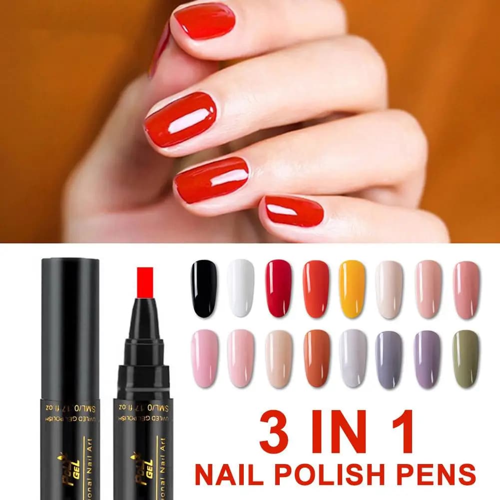 Penna per smalto gel tinta unita per unghie Gel artistico Base semipermanente Top Coat Vernice gel UV Smalto per unghie al neon ibrido